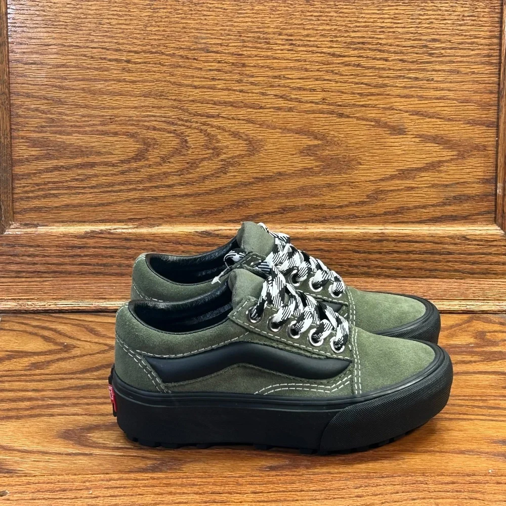 Vans Old Skool Lug Platform 90s‎ Retro Grape Leaf Black Shoes
